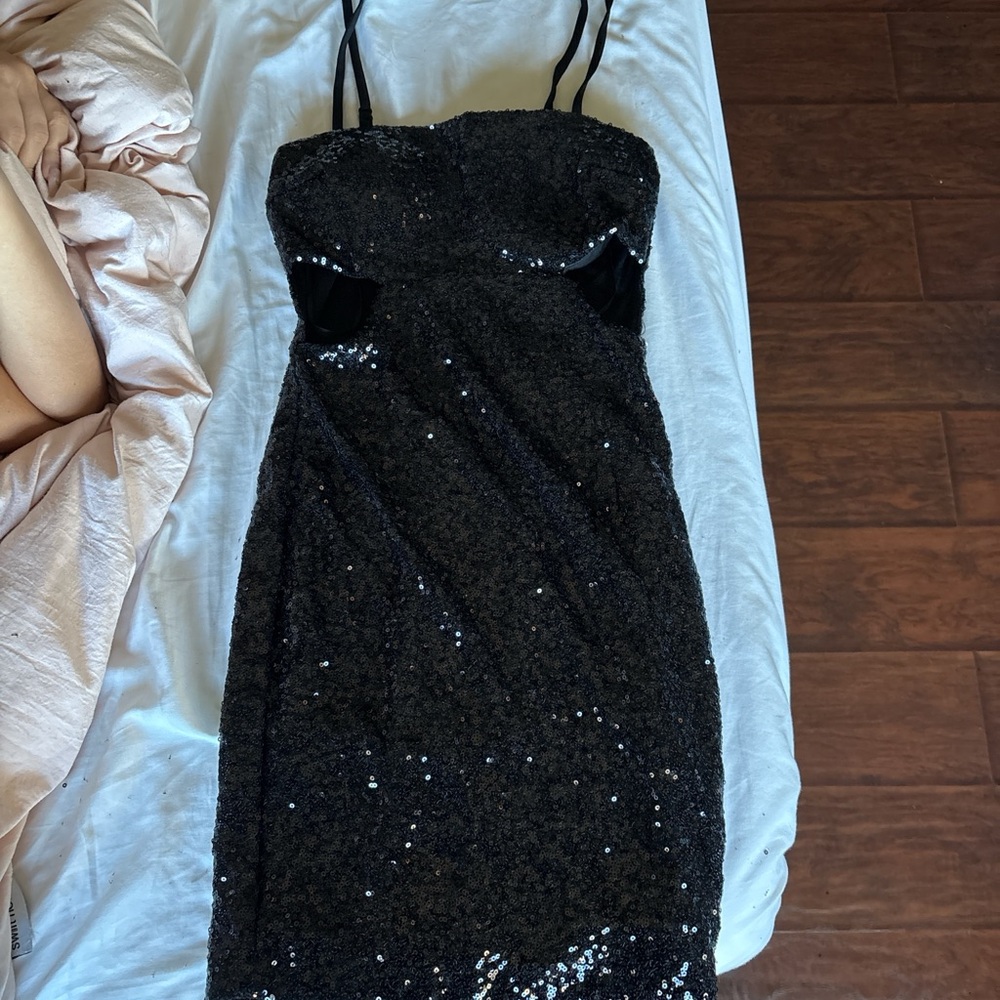 Windsor Black Sequin Mini Dress